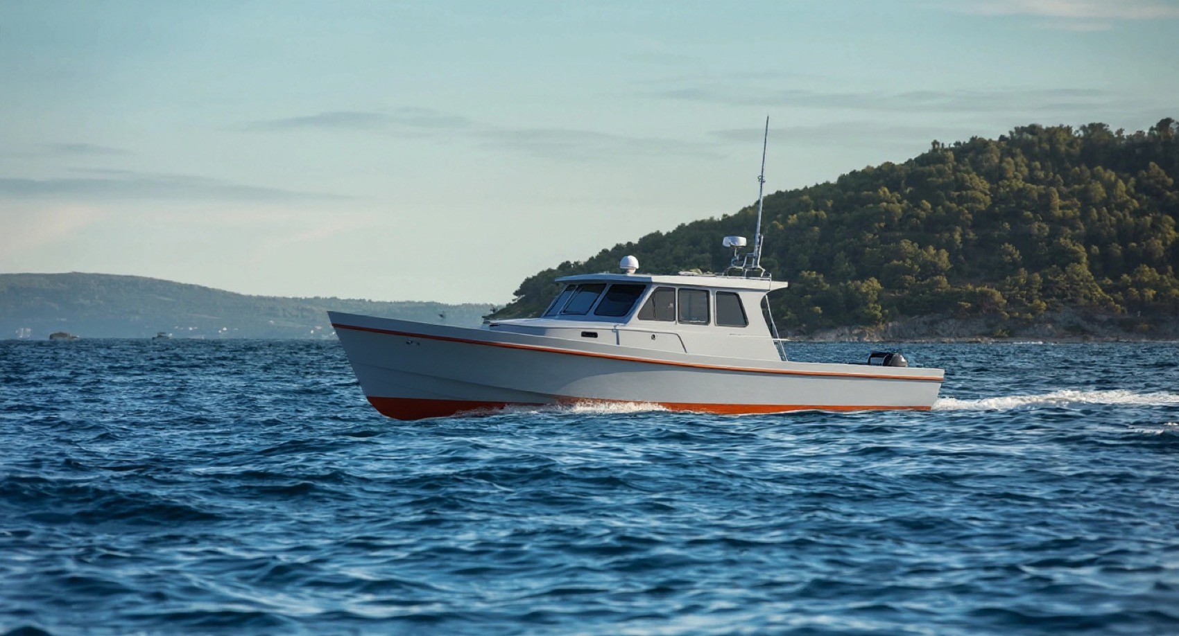 Commercial workboat built on a printed hull, concept render